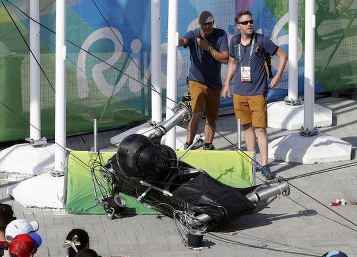 سقوط دوربین هوایی مستقر در دهکده المپیک ریو