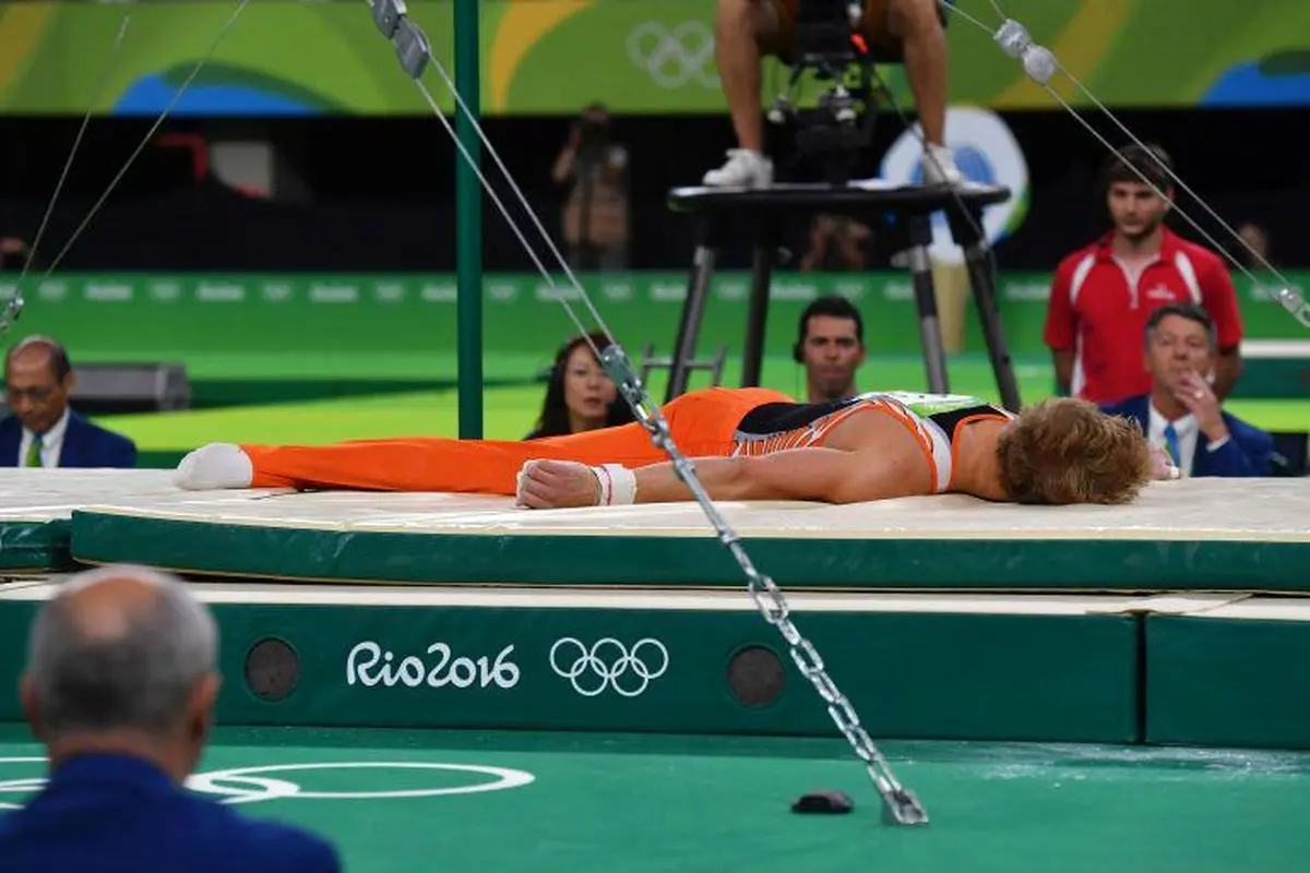 حادثه برای ژیمناست هلندی در المپیک ۲۰۱۶