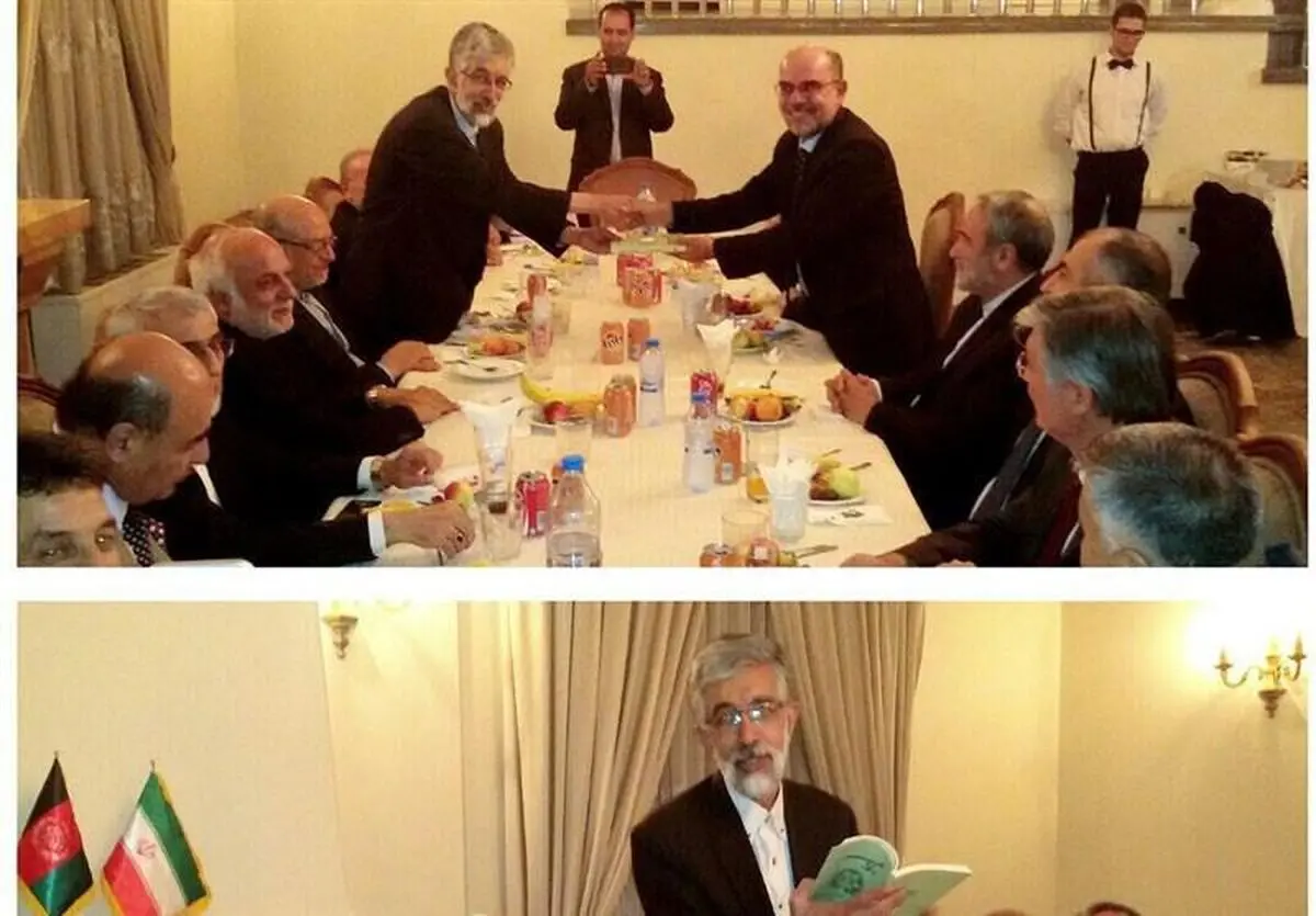 حدادعادل مجموعه شعر خود را به سفیر افغانستان در ایران اهدا کرد