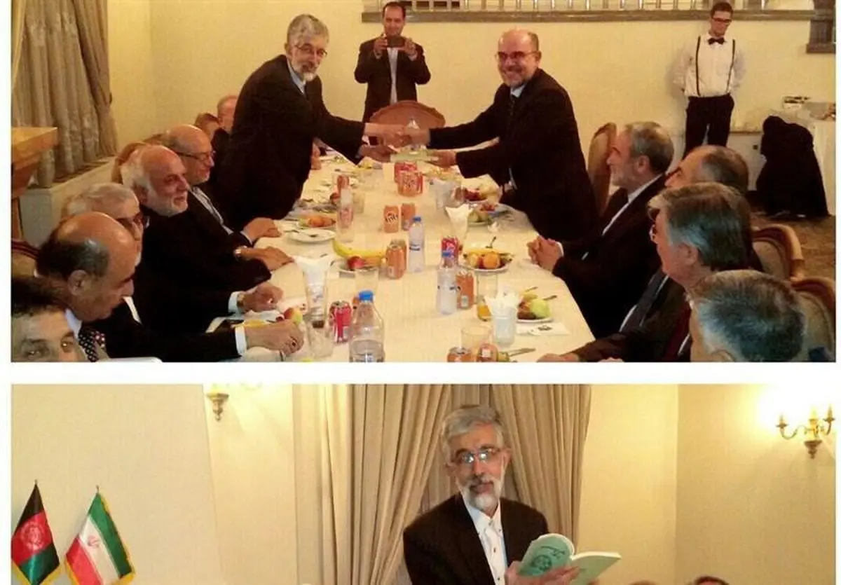 حدادعادل مجموعه شعر خود را به سفیر افغانستان در ایران اهدا کرد