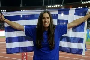 دونده یونانی به مدال طلای پرش با نیزه بانوان دست یافت