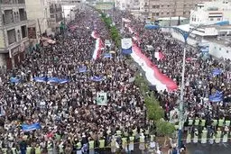 تظاهرات مردم یمن در حمایت از 