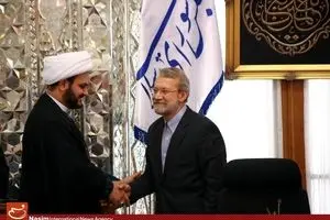 دیدار دبیرکل جنبش نجباء با علی لاریجانی