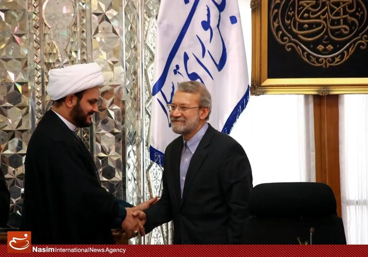 دیدار دبیرکل جنبش نجباء با علی لاریجانی