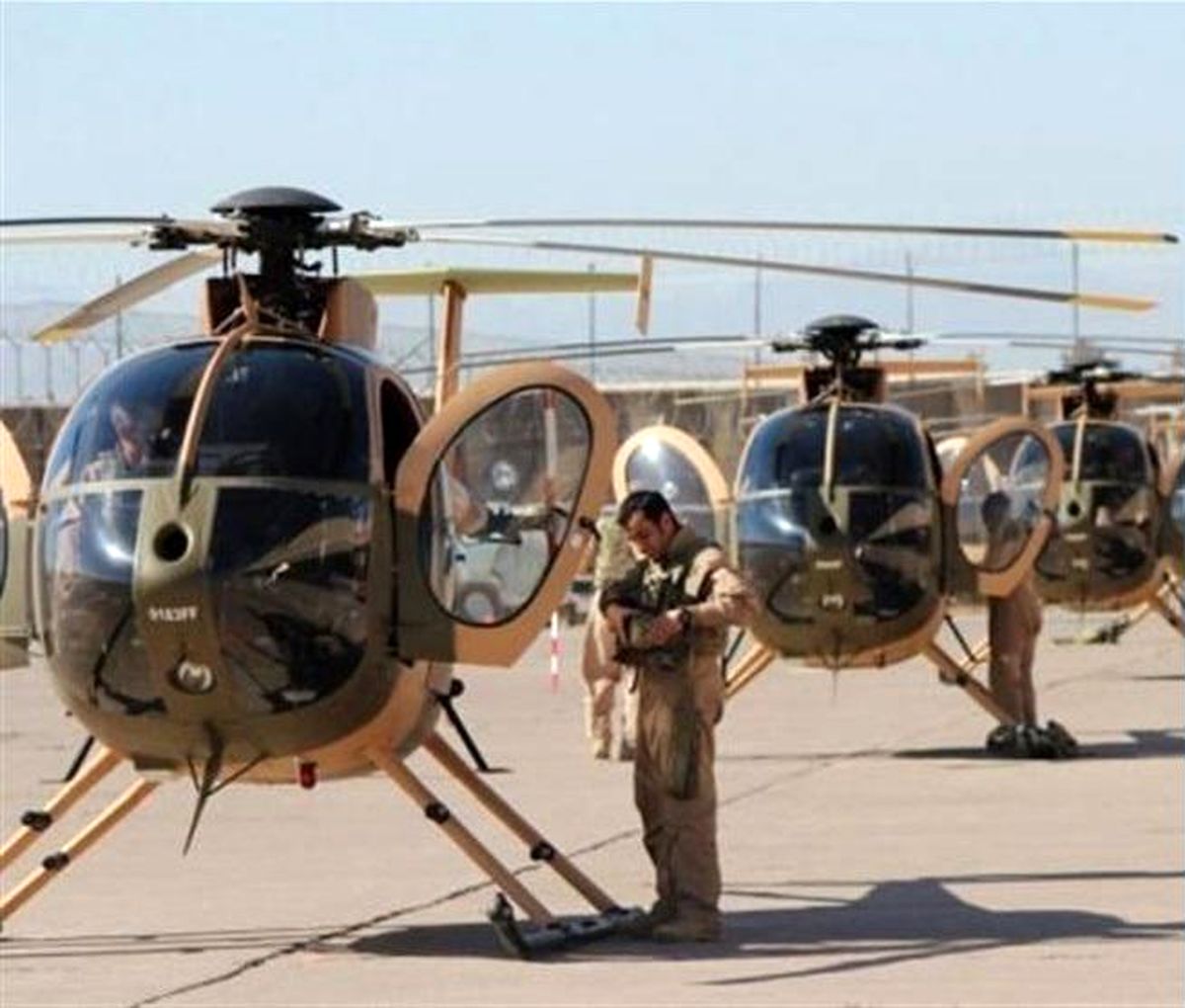 چهار بالگرد "ام دی-۵۳۰" به  نیروی هوایی افغانستان اضافه شد