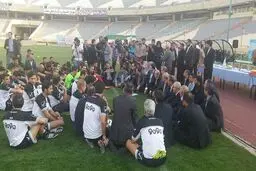 حضور جهانگیری در تمرین تیم ملی فوتبال