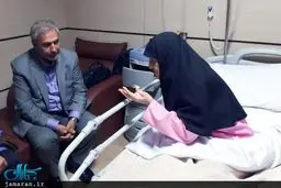ربیعی از همسر شهید رجایی عیادت کرد + عکس