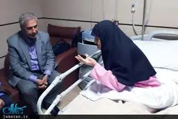 ربیعی از همسر شهید رجایی عیادت کرد + عکس