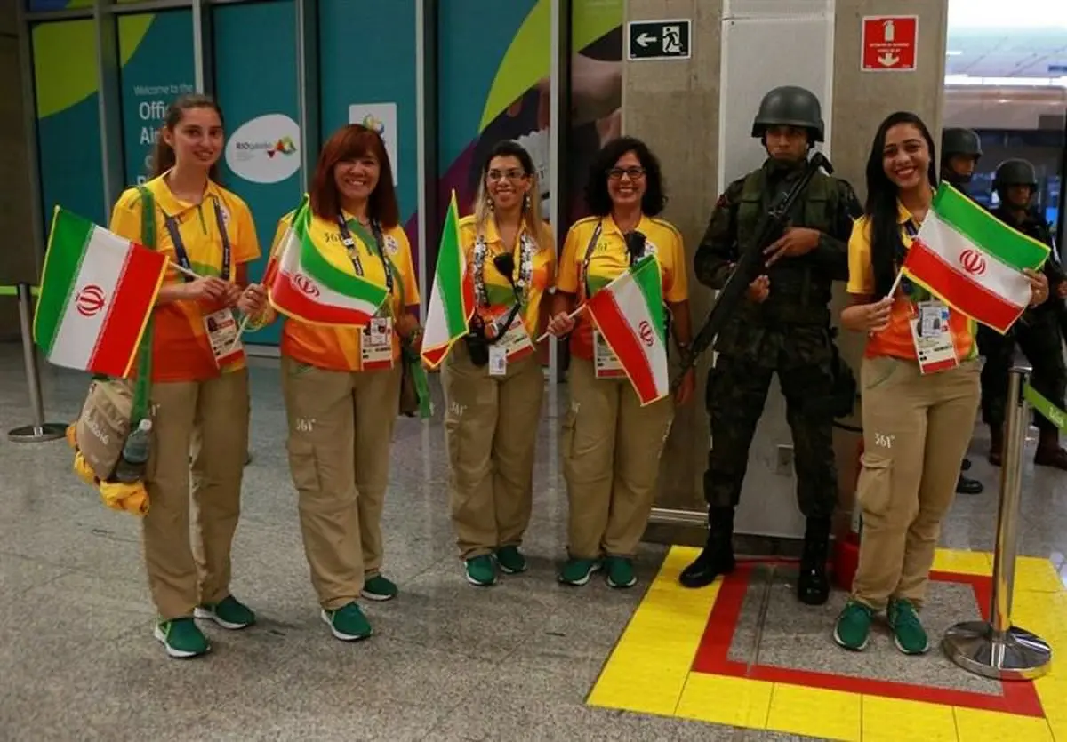 خوشامدگویی مسئولان برزیلی به کاروان پارالمپیک ایران با جمله "سلام"+فیلم