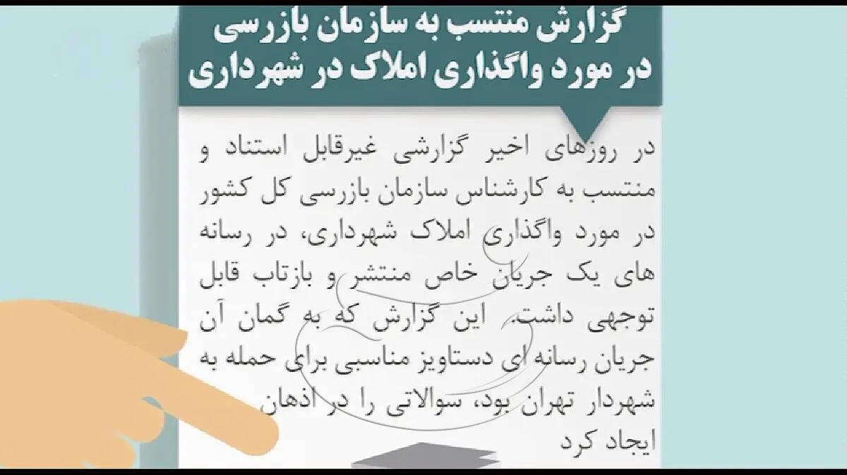 موشن گرافیک "واکاوی جنجال واگذاری مسکن شهرداری"
