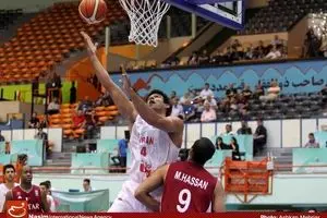دیدار بسکتبال ایران و قطر در رقابت‌های آسیا چلنج