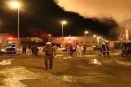 آتش سوزی در هتل محل اقامت حجاج بحرینی در 