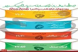 جدول زمانبندی مسابقات نمایندگان ایران در 
