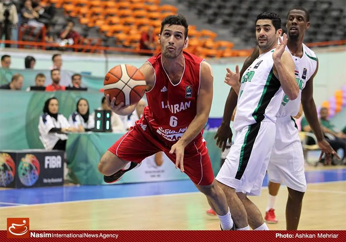 دیدار بسکتبال ایران و عراق در رقابت‌های آسیا چلنج