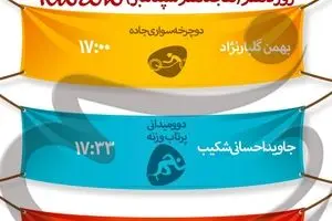 جدول زمانبندی مسابقات نمایندگان ایران در 