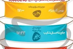 جدول زمانبندی مسابقات نمایندگان ایران در 