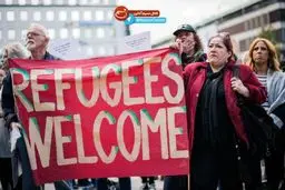 تظاهرات مردم انگلیس در حمایت از ورود پناهجویان