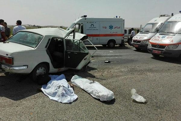 تصادف در محور ساوه- تهران ۲ کشته و یک مصدوم بجا گذاشت