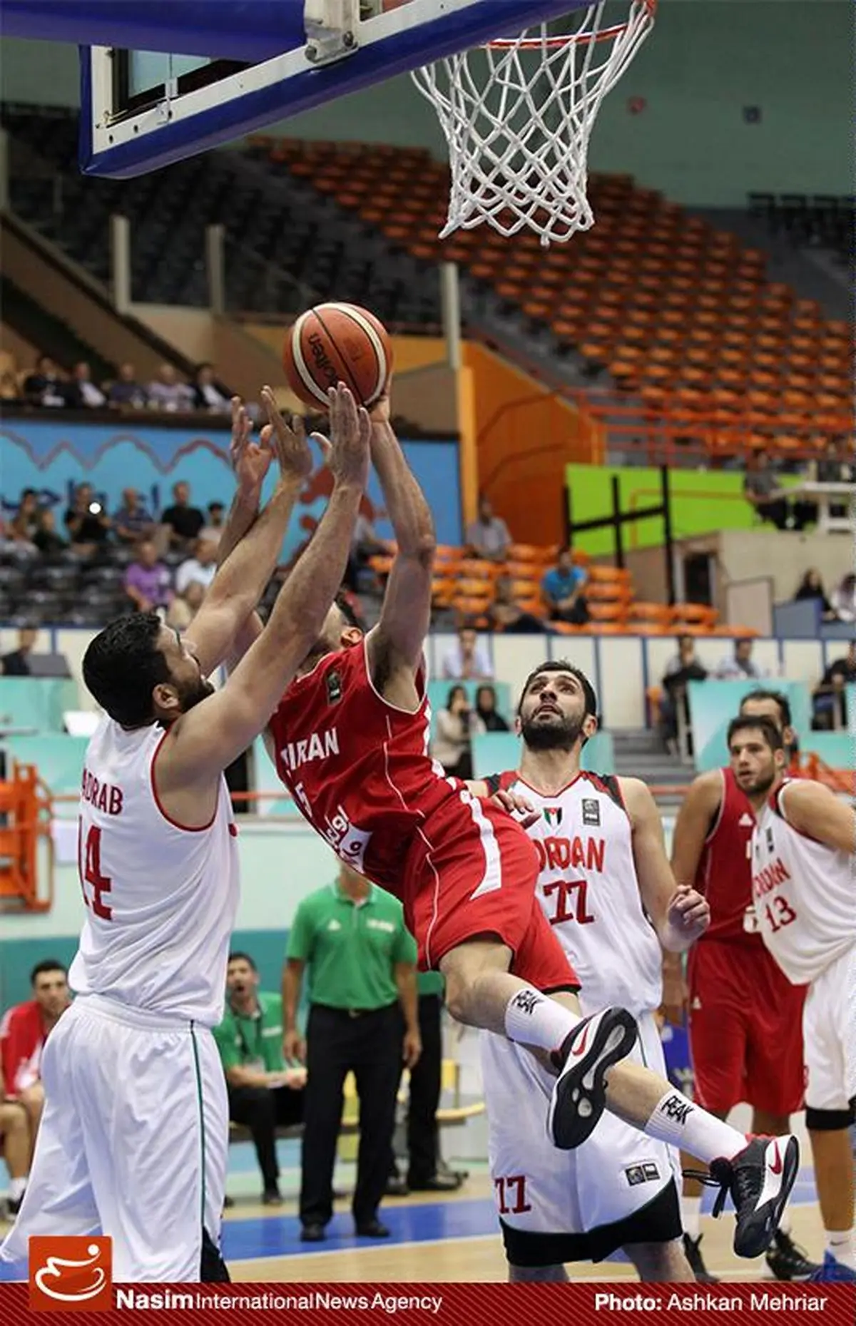 دیدار بسکتبال ایران و اردن در رقابت‌های آسیاچلنج