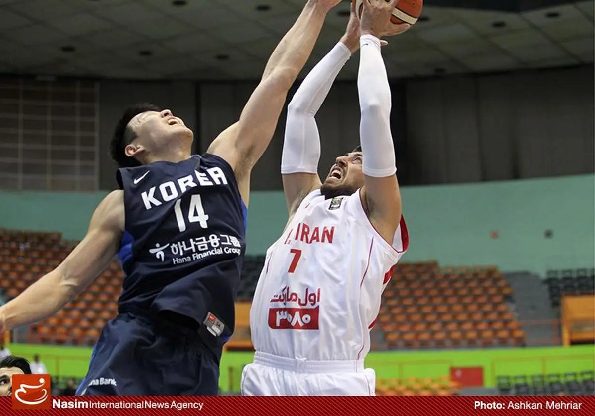 دیدار بسکتبال ایران و کره‌جنوبی در فینال آسیاچلنج