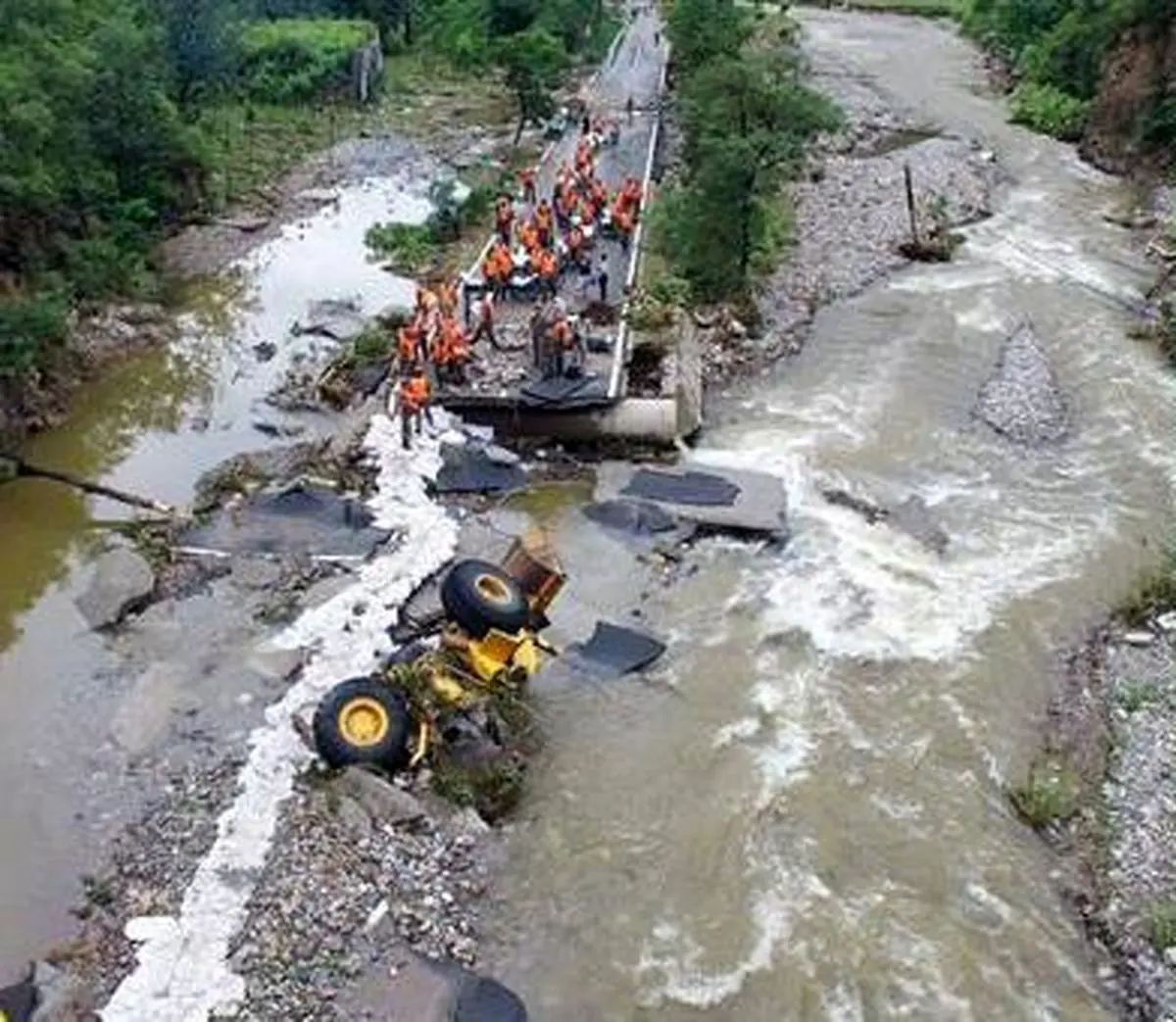 شش کشته در پی بارش باران‎های سیل آسا در چین