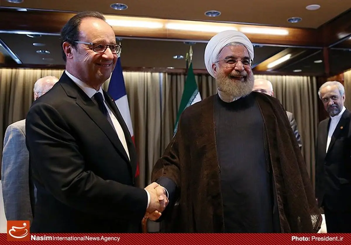 دیدار حسن روحانی با رئیس‌جمهور فرانسه
