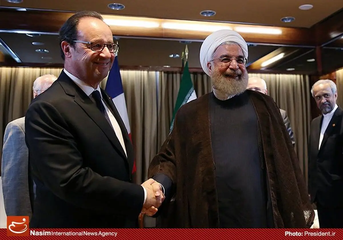 دیدار حسن روحانی با رئیس‌جمهور فرانسه