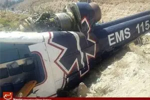 سقوط مرگبار بالگرد اورژانس مازندران