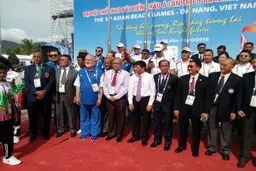 پرچم ایران در محل برگزاری بازی‌های ساحلی به اهتزاز در آمد