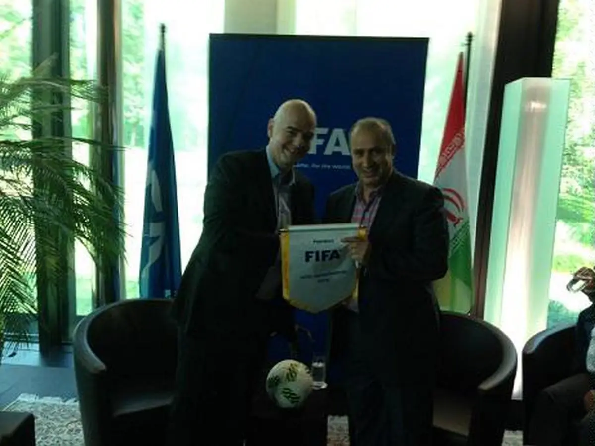 رئیس فیفا از تاج تشکر کرد