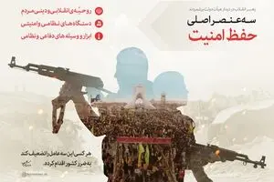سه عنصر اصلی حفظ امنیت