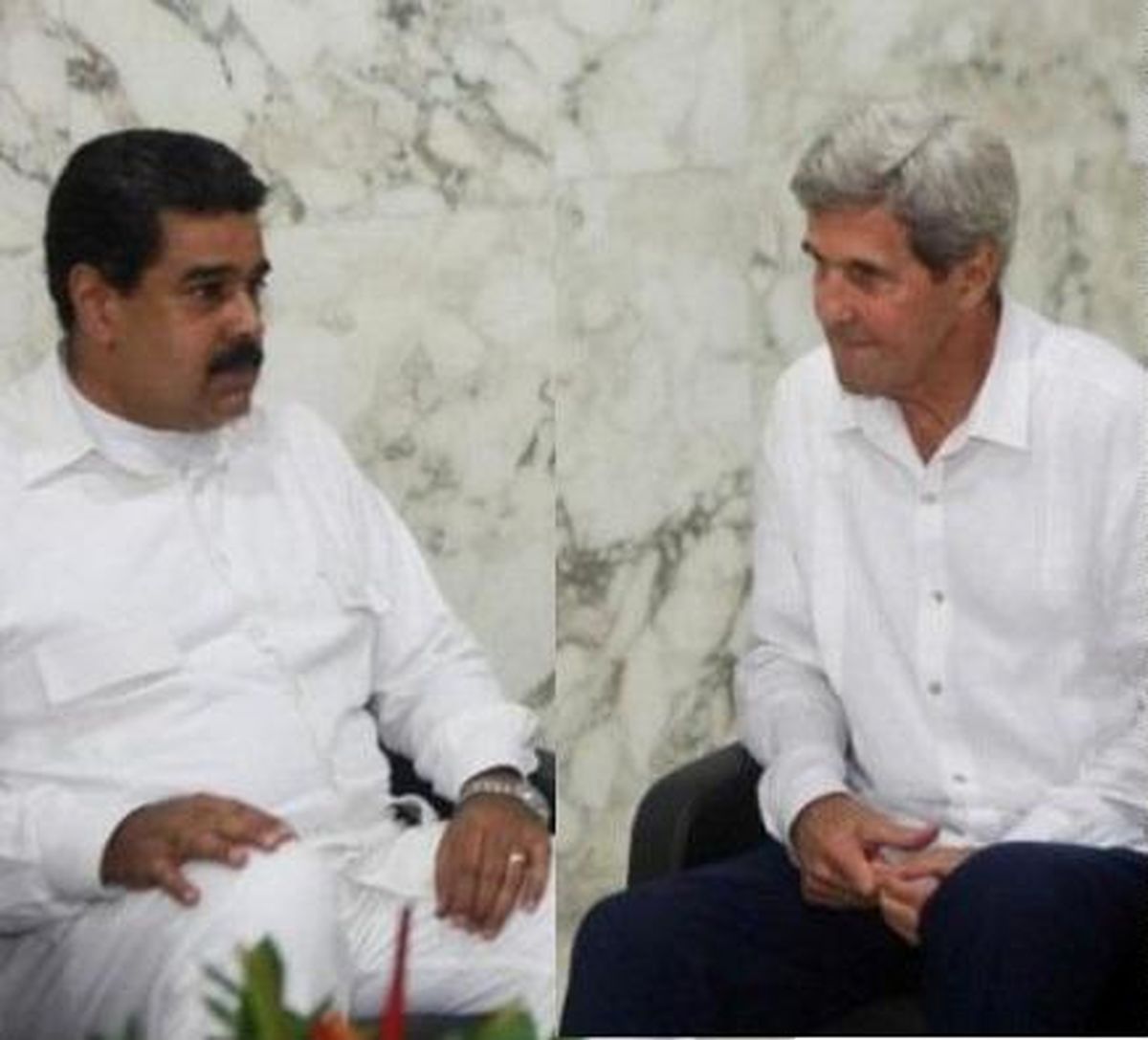 دیدار "جان کری"با رئیس جمهور ونزوئلا در "کلمبیا"