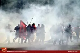 درگیری پلیس هندوراس با تظاهرکنندگان