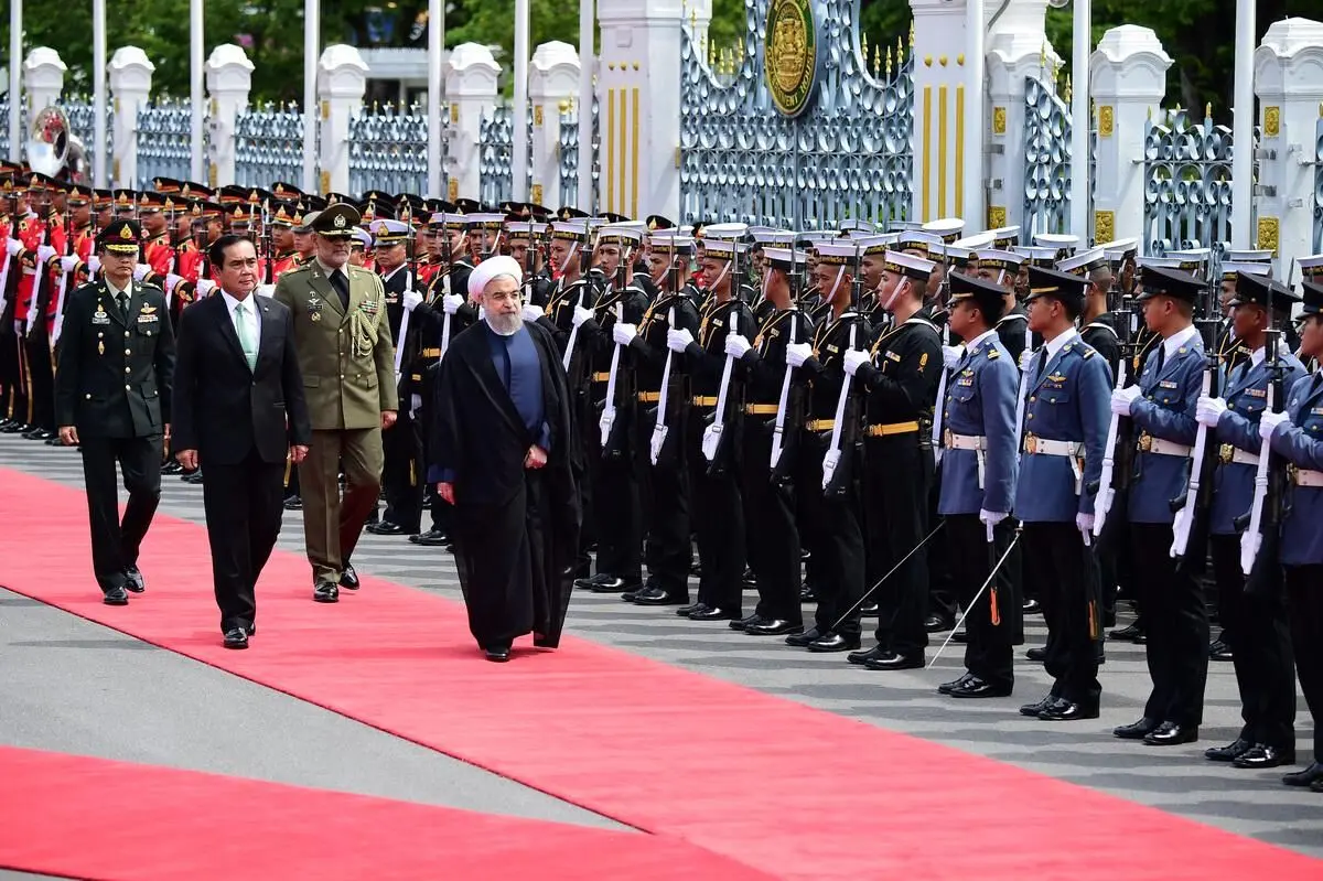 استقبال رسمی نخست وزیر تایلند از روحانی