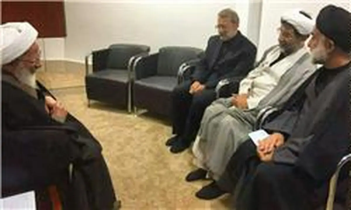 لاریجانی با آیت‌الله جوادی آملی دیدار کرد