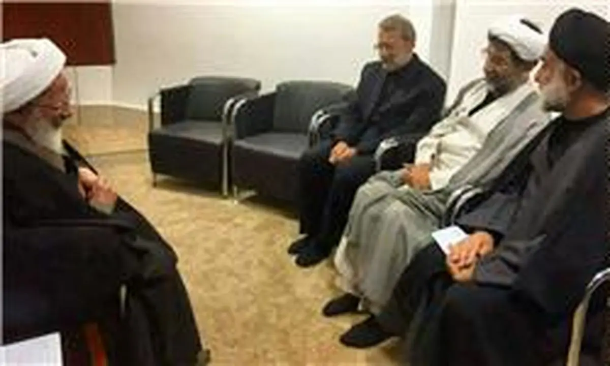 لاریجانی با آیت‌الله جوادی آملی دیدار کرد