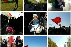 دسته عزاداری هیئت میثاق با شهدا (دانشگاه امام صادق) در منطقه ایران زمین شهرک قدس