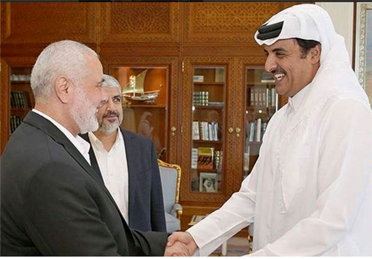 "خالد مشعل" و "اسماعیل هنیه" با امیر قطر دیدار کردند