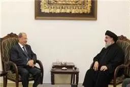 دیدار نامزد ریاست جمهوری لبنان با سید حسن نصرالله