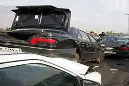 ۳۰ مجروح در تصادف زنجیره‌ای اتوبان قزوین