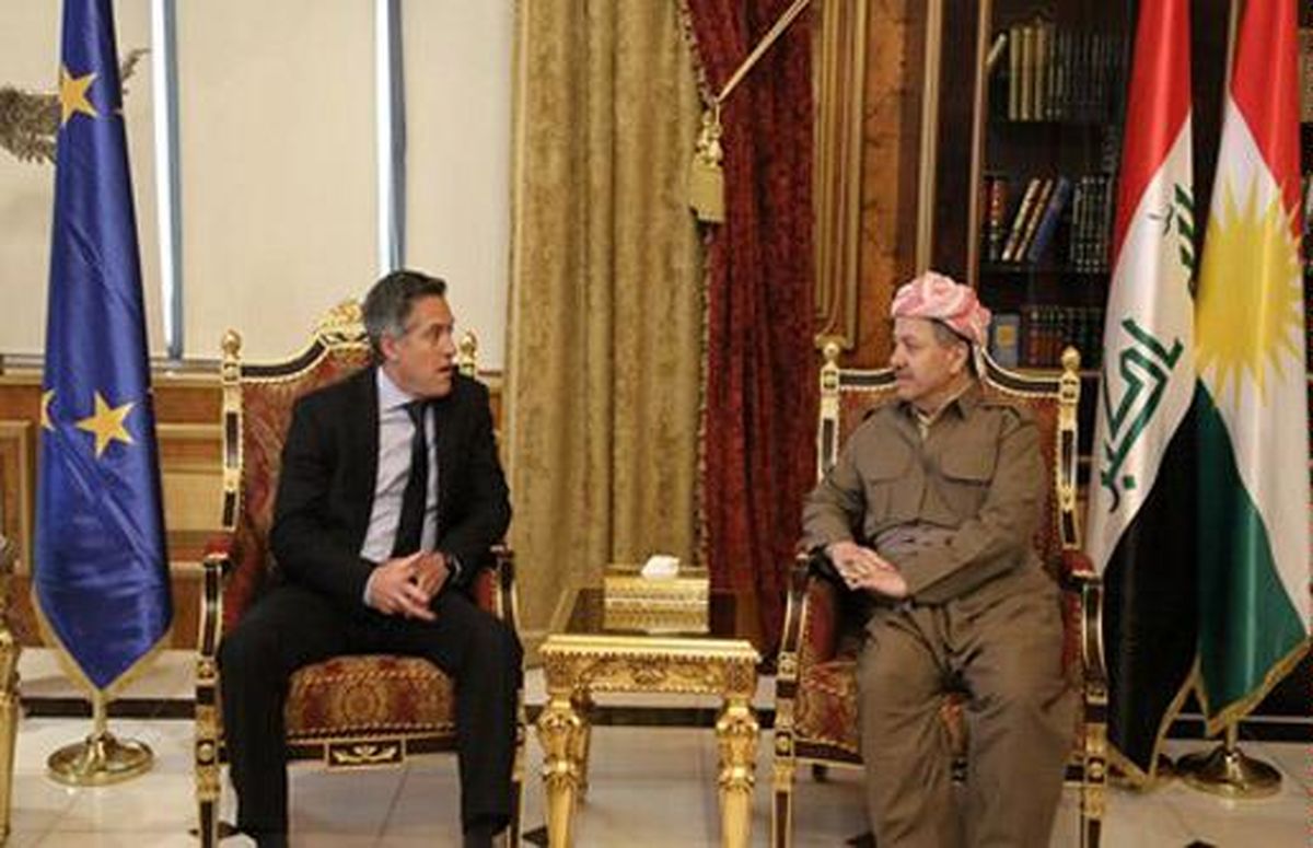 دیدار "مسعود بارزانی" با نماینده اتحادیه اروپا در عراق