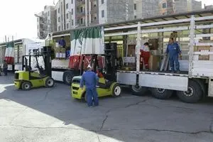 بارگیری محموله ۶۰ تنی دارو و تجهیزات پزشکی برای ارسال به عراق