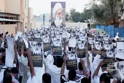 تظاهرات مردم بحرین در حمایت از شیخ 