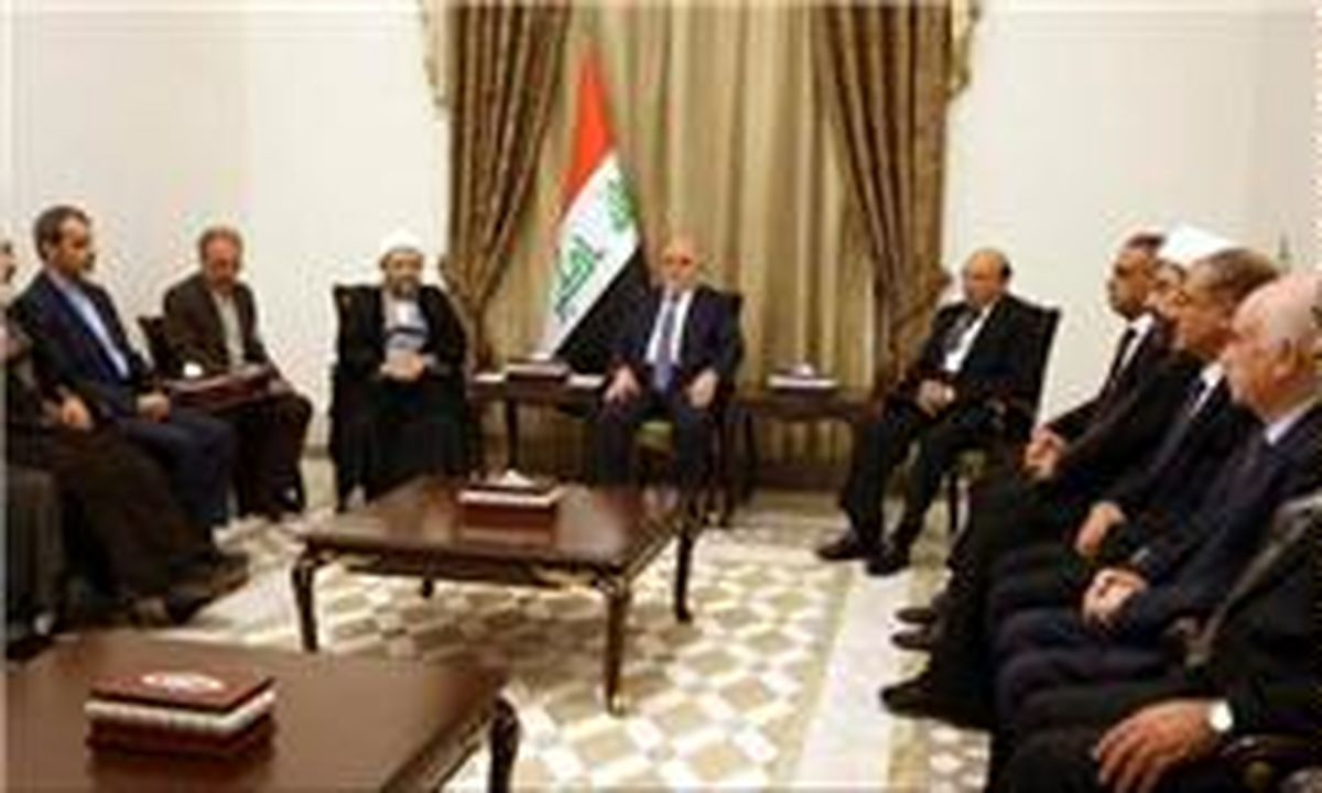 آیت‌الله آملی لاریجانی با نخست وزیر عراق در بغداد دیدار کرد