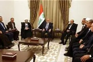 آیت‌الله آملی لاریجانی با نخست وزیر عراق در بغداد دیدار کرد