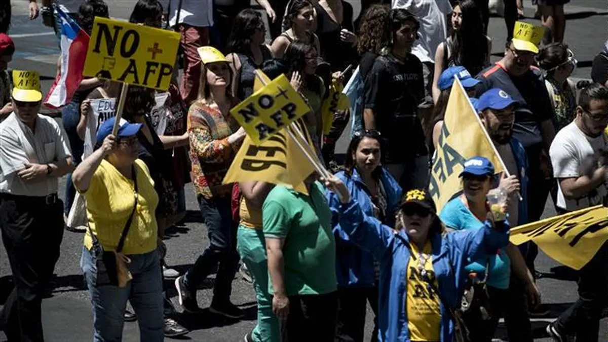 تظاهرات گسترده علیه نظام بازنشستگی در شیلی