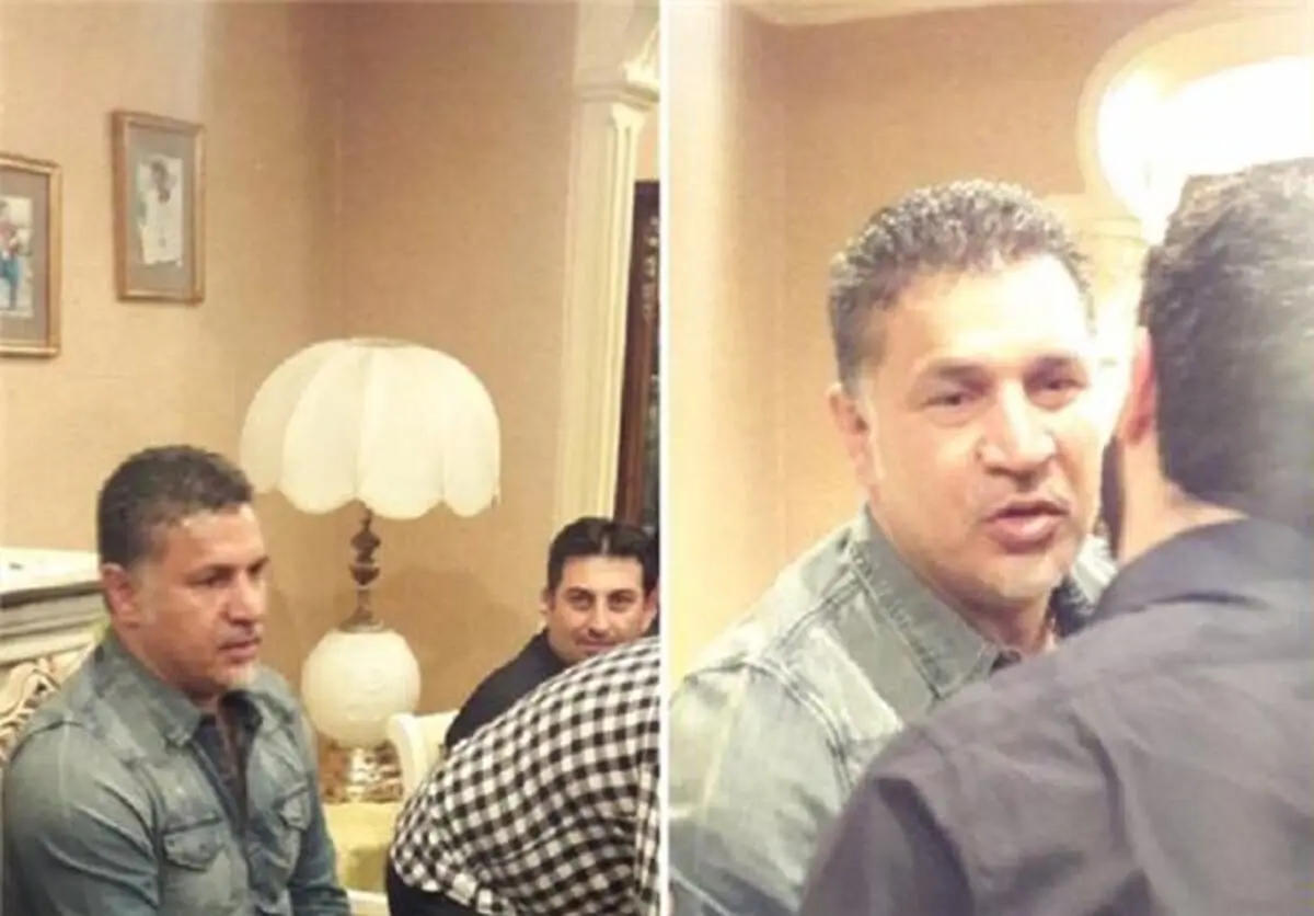 علی دایی در منزل مرحوم پورحیدری حاضر شد+عکس