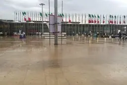 خسارت باران به سالن های شهر آفتاب هم رسید + تصاویر