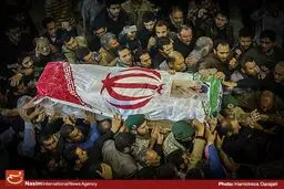 پیکر سردار شهید محمد ناظری طی مراسمی باشکوهی تشییع شد