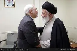 ظریف با آیت‌الله علم الهدی دیدار کرد + تصاویر